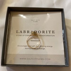 Ring, size 10….  Labradorite stone of strength and transformation.🤩💍💖